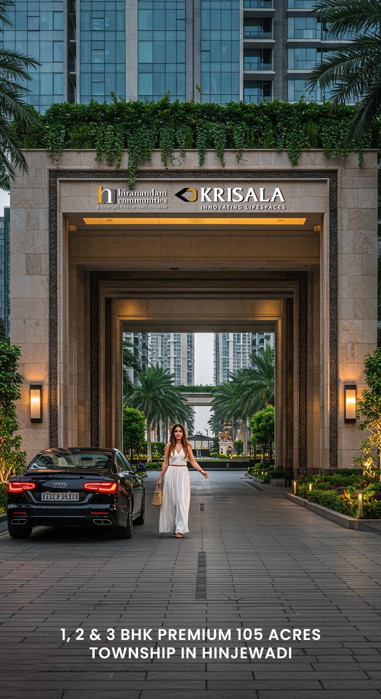 Krisala Hiranandani Township, Hinjewadi Township, Krisala Developers, Hiranandani Hinjewadi, 105 acre township Pune, Luxury Apartments Hinjewadi, Villas Hinjewadi, Township near Rajiv Gandhi Infotech Park